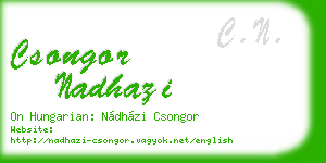 csongor nadhazi business card