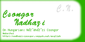 csongor nadhazi business card